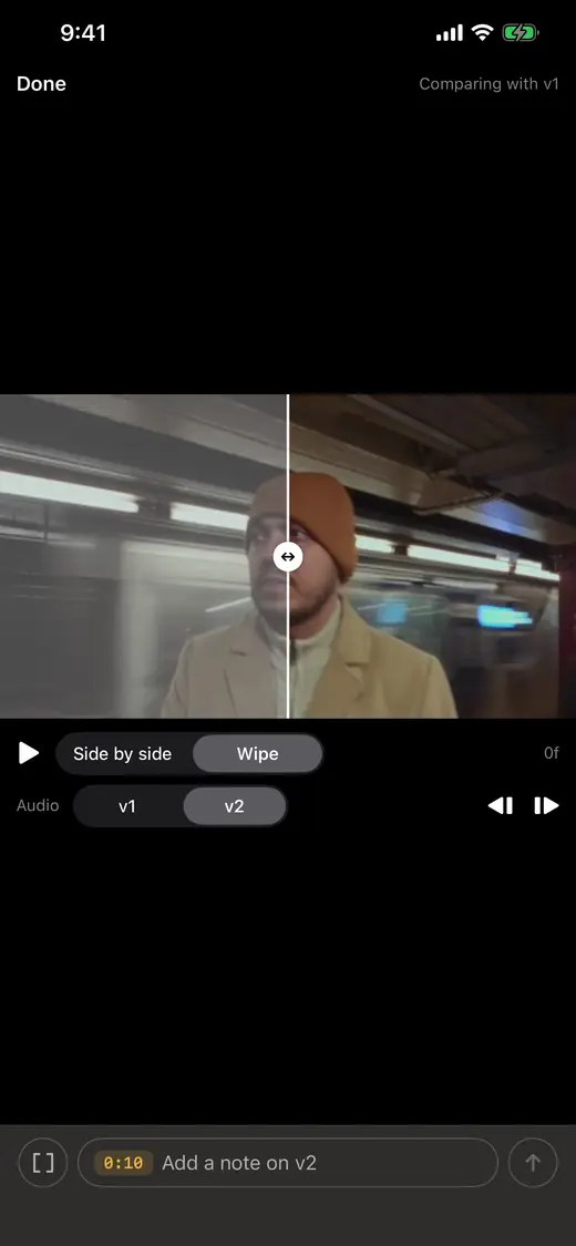 Two versions of the same cut side by side.